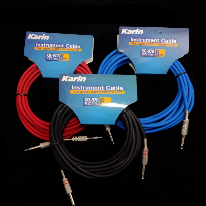 Karin KO 970 6M-RD Profesyonel Enstrüman Kablosu (6 Metre Kırmızı) | Düşük Sinyal Kaybı Esnek PVC Kaplama Sahne ve Stüdyo İçin İdeal Uzunluk